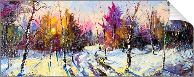 Картины на холсте Sunny winter landscape