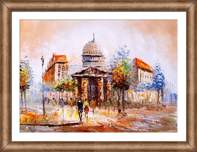 Картины в рамке, багете Paris street oil