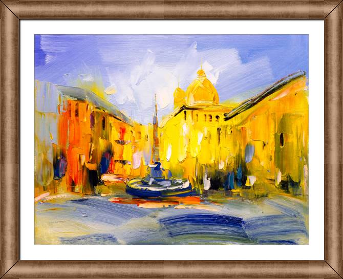 Купить и печать на заказ Картины в рамке, багете Прага маслом