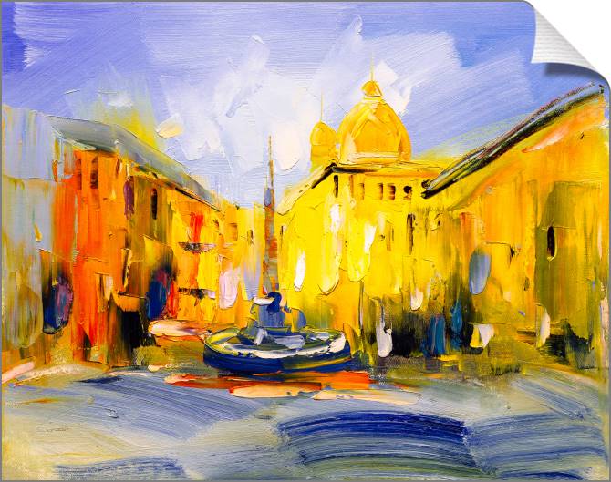 Купить и печать на заказ Картины на холсте Прага маслом