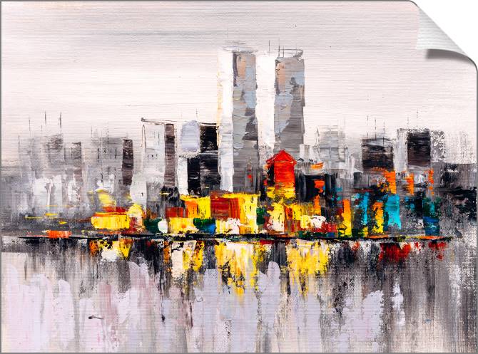 Купить и печать на заказ Картины на холсте Нью-Йорк маслом