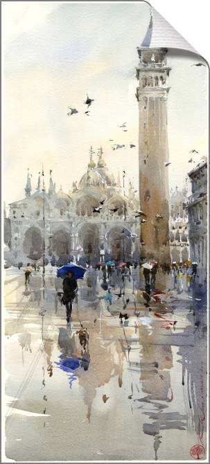 Купить и печать на заказ Картины на холсте Венеция акварель