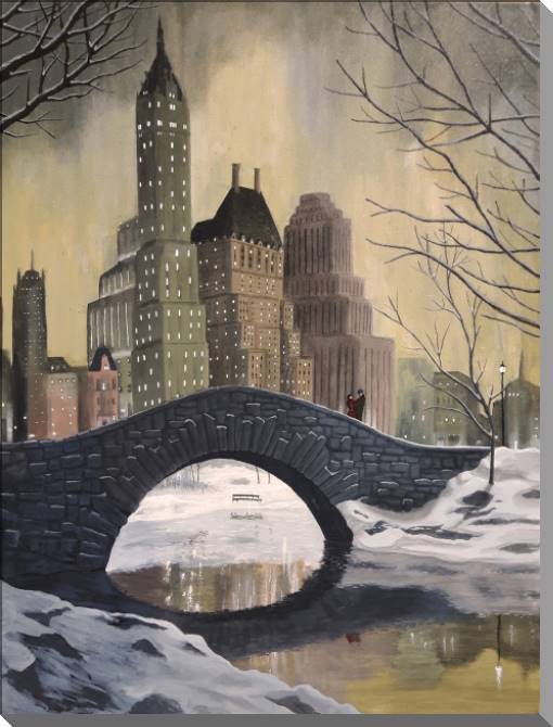 Купить и печать на заказ Картины на пластике, пеноркартоне Нью-Йорк 1930-х годов