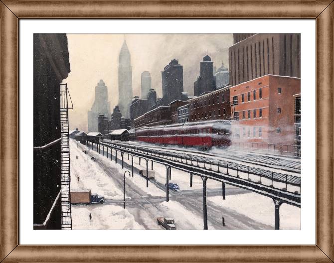 Купить и печать на заказ Картины в рамке, багете Нью-Йорк 1940-х годов