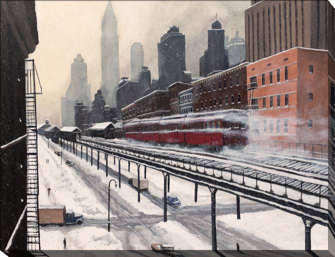 Paintings on canvas New York 1940-ies