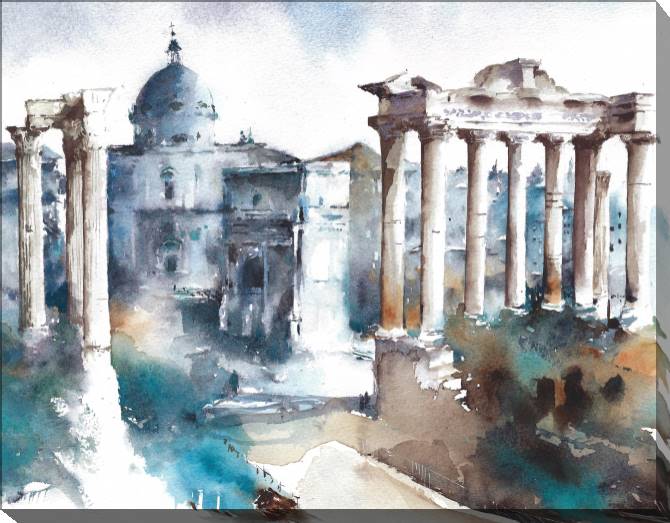 Paintings on canvas Rome watercolor