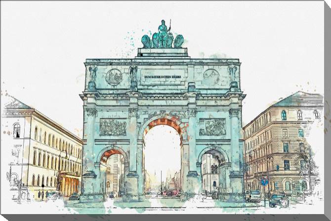 Картины на холсте Arc de Triomphe sketch