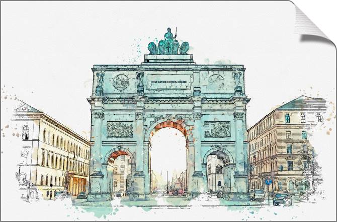 Купить и печать на заказ Картины на холсте Триумфальная арка эскиз