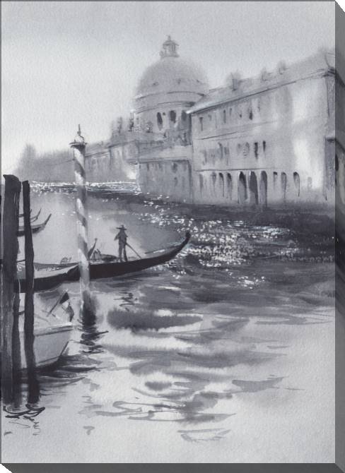 Paintings on canvas Watercolor landscape of the Grand canal