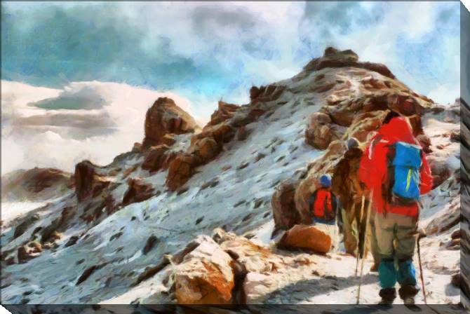 Paintings on canvas The mountain digital painting