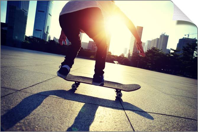 Купить и печать на заказ Картины на холсте Скейтер