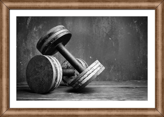 Купить и печать на заказ Картины в рамке, багете Гантели