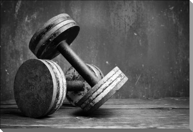 Купить и печать на заказ Картины на пластике, пеноркартоне Гантели