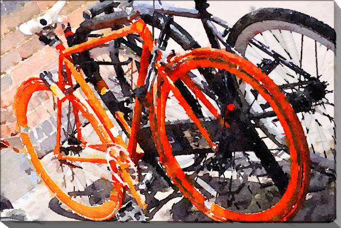 Paintings on canvas Bicycle watercolor