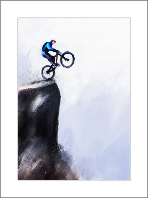 Картины, фото с паспарту Biker digital painting