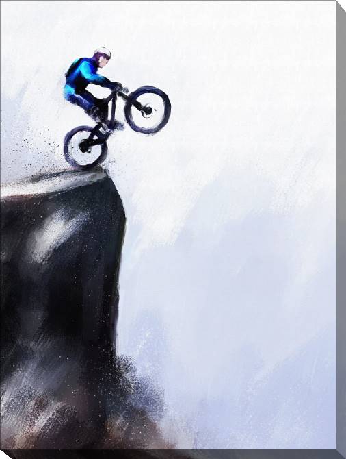 Paintings on canvas Biker digital painting