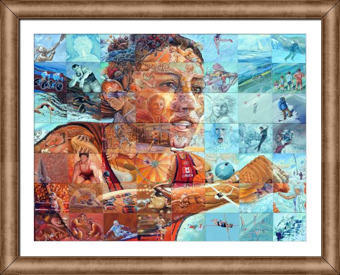 Купить и печать на заказ Картины в рамке, багете Фреска спорт