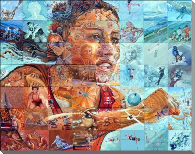 Купить и печать на заказ Картины на пластике, пеноркартоне Фреска спорт