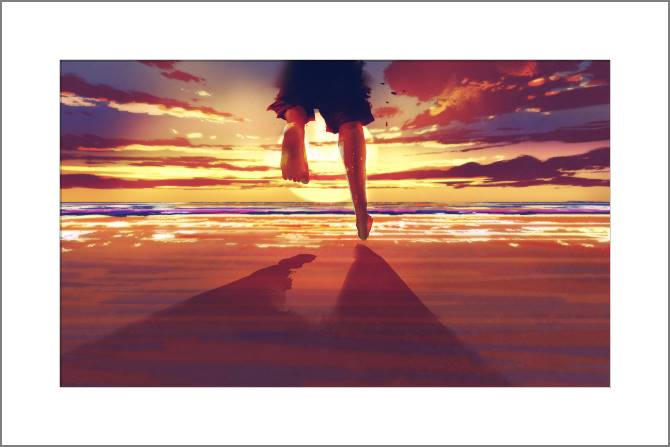 Paintings, photos from Passepartout Sunset digital painting