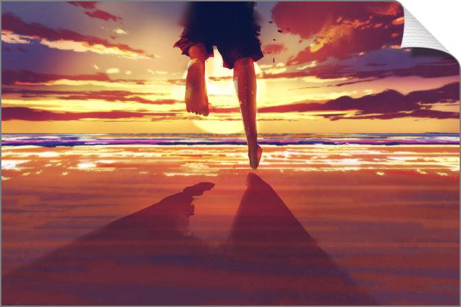 Купить и печать на заказ Картины на холсте Закат цифровая живопись