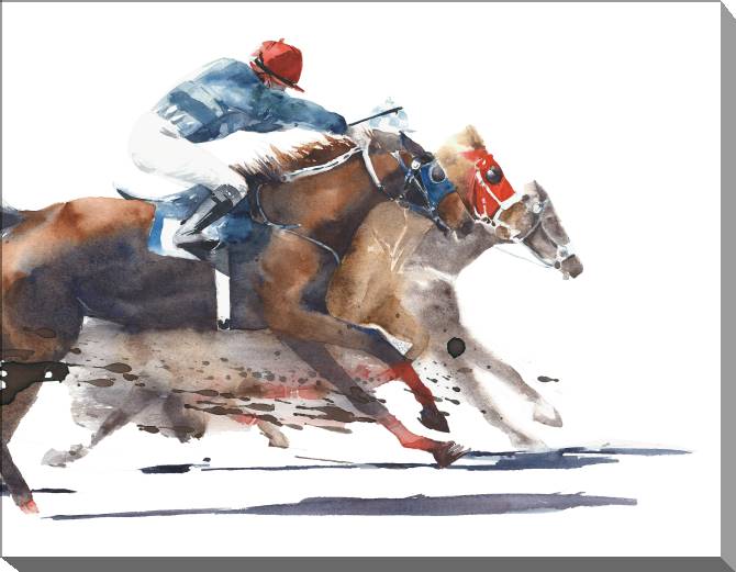 Paintings on canvas Horse racing watercolor