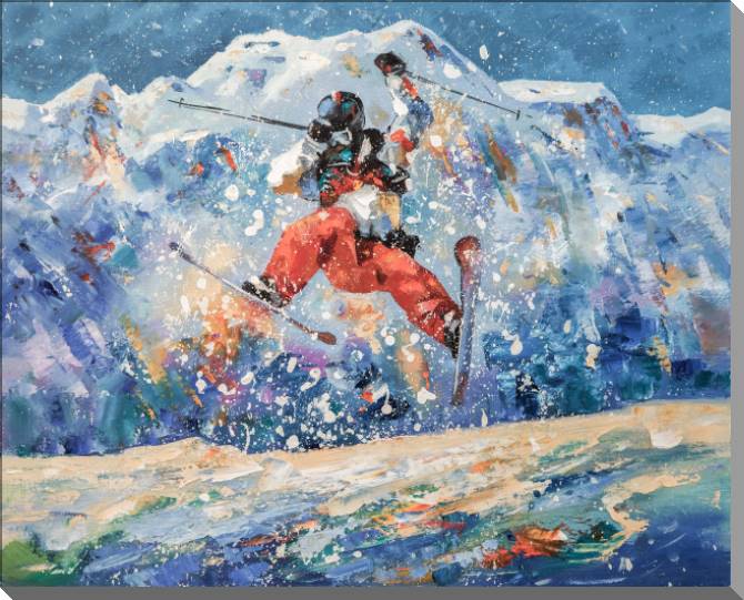 Купить и печать на заказ Картины на пластике, пеноркартоне Лыжник