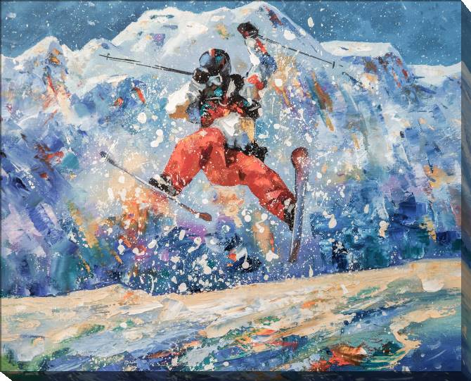 Paintings on canvas Skier
