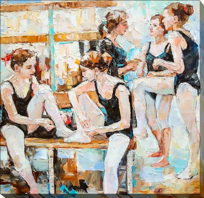 Paintings on canvas Girls-gymnasts