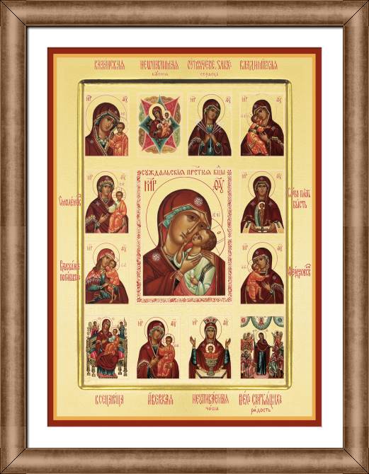 Купить и печать на заказ Картины в рамке, багете Суздальская икона Божией Матери
