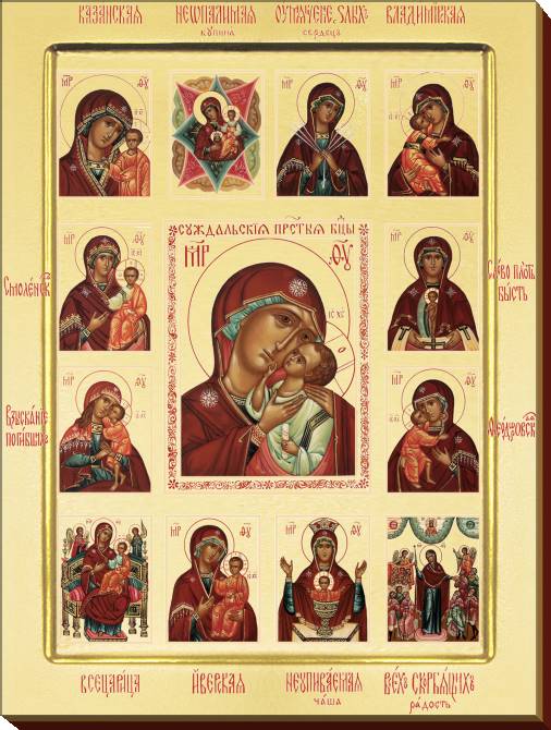 Paintings on canvas Suzdal icon of the Mother of God