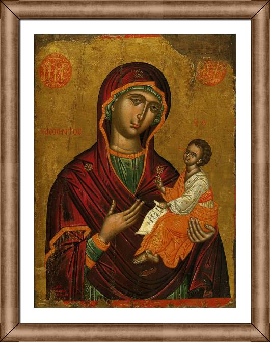 Купить и печать на заказ Картины в рамке, багете Икона Божией Матери «Амолинта»