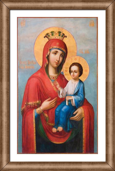 Купить и печать на заказ Картины в рамке, багете Икона Иверская икона Божией Матери