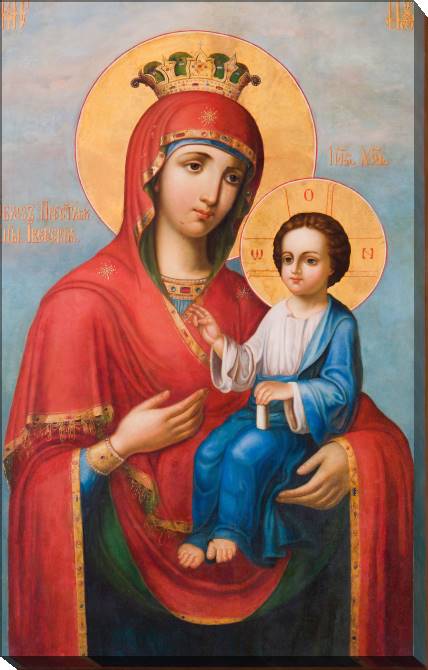 Paintings on canvas The icon of the Iveron icon of the Mother of God