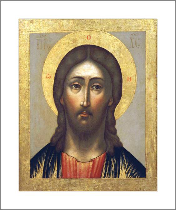 Купить и печать на заказ Картины, фото с паспарту Икона Иисуса Христа