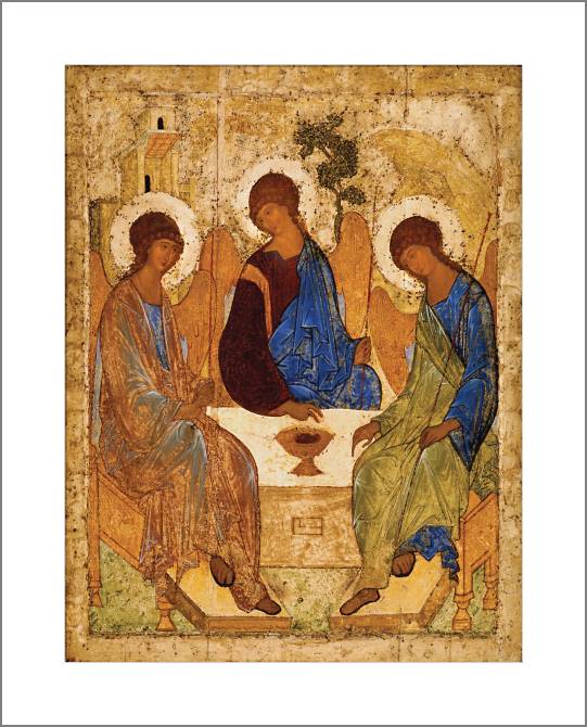 Купить и печать на заказ Картины, фото с паспарту Икона Троица