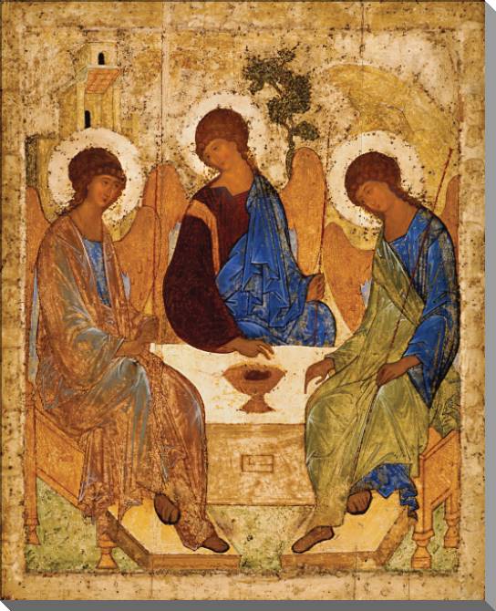 Купить и печать на заказ Картины на пластике, пеноркартоне Икона Троица