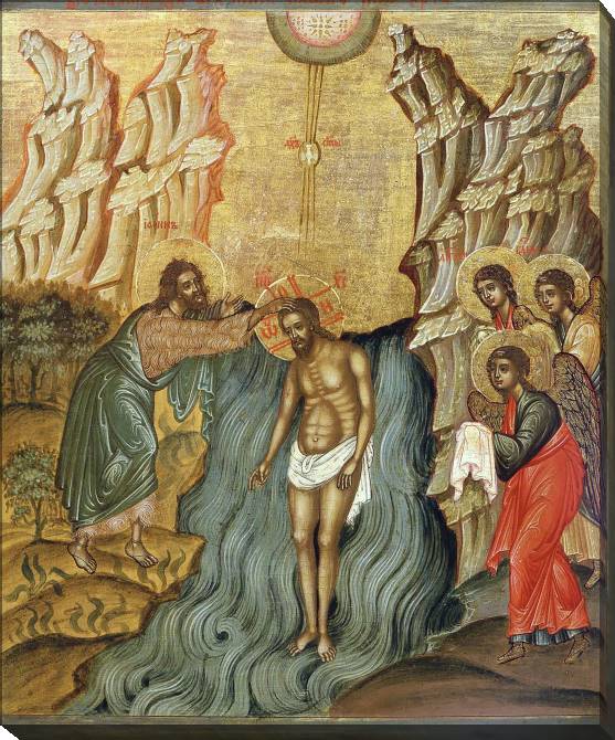 Paintings on canvas Icon Of The Baptism