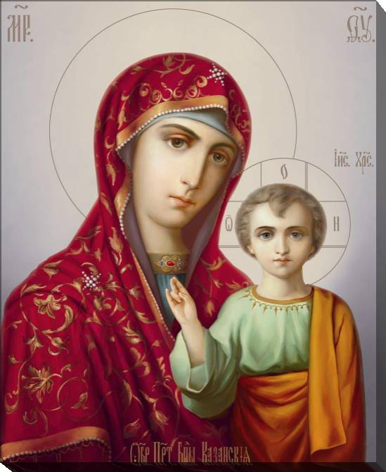 Paintings on canvas The Kazan icon of the blessed virgin Mary