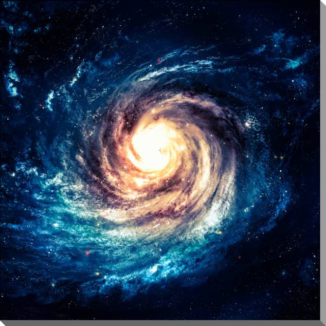 Купить и печать на заказ Картины на пластике, пеноркартоне Спиральная галактика