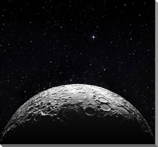 Купить и печать на заказ Картины на пластике, пеноркартоне Поверхность луны