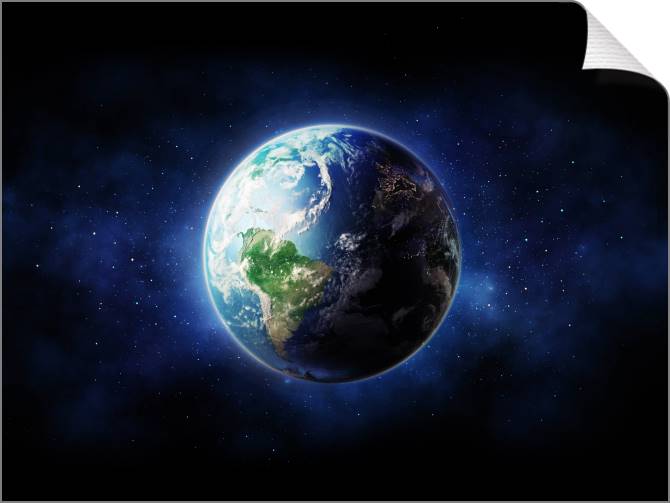 Купить и печать на заказ Картины на холсте Земля — вид с космоса