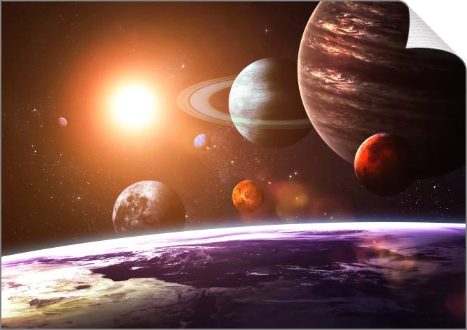 Купить и печать на заказ Картины на холсте Объекты Солнечной системы