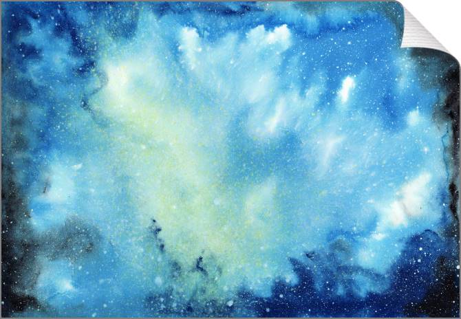 Купить и печать на заказ Картины на холсте Космос акварель