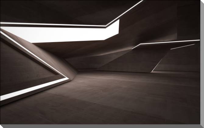 Купить и печать на заказ Картины на пластике, пеноркартоне Фрагмент бетонного интерьера