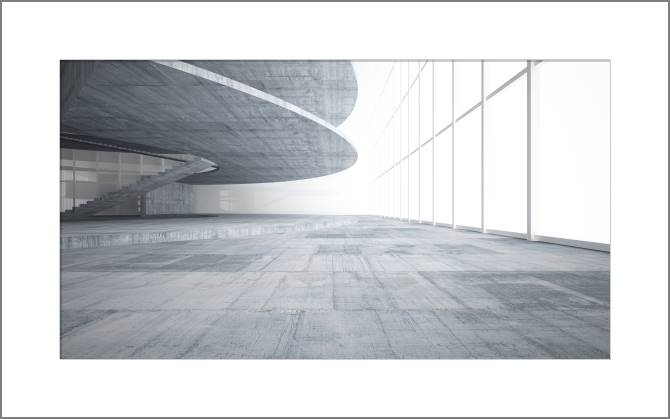 Купить и печать на заказ Картины, фото с паспарту Серый бетон и свет