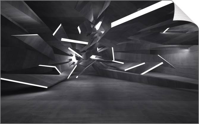 Купить и печать на заказ Картины на холсте Черный бетонный интерьер