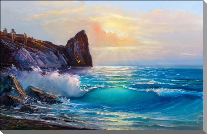 Купить и печать на заказ Картины на пластике, пеноркартоне Лазурный прибой