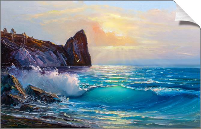 Купить и печать на заказ Картины на холсте Лазурный прибой
