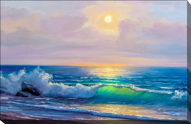 Paintings on canvas A series of picturesque seashore-3