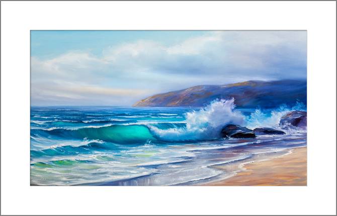 Купить и печать на заказ Картины, фото с паспарту Морской берег